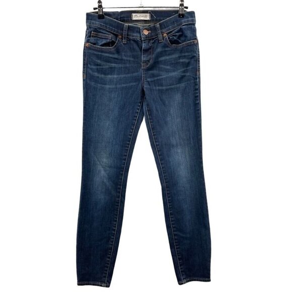 MADEWELL Skinny Skinny Jeans Womens 26 Dark Blue Cotton Blend Stretch - Picture 1 of 8